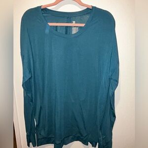 all in motion Teal Green Long-Sleeve Crewneck Top